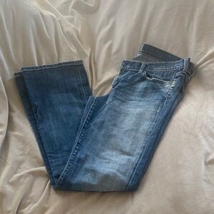 Citizens Of Humanity Blue Denim Jeans with Tan Stitching